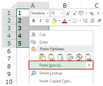 Convert Text to Numbers in Excel - paste special